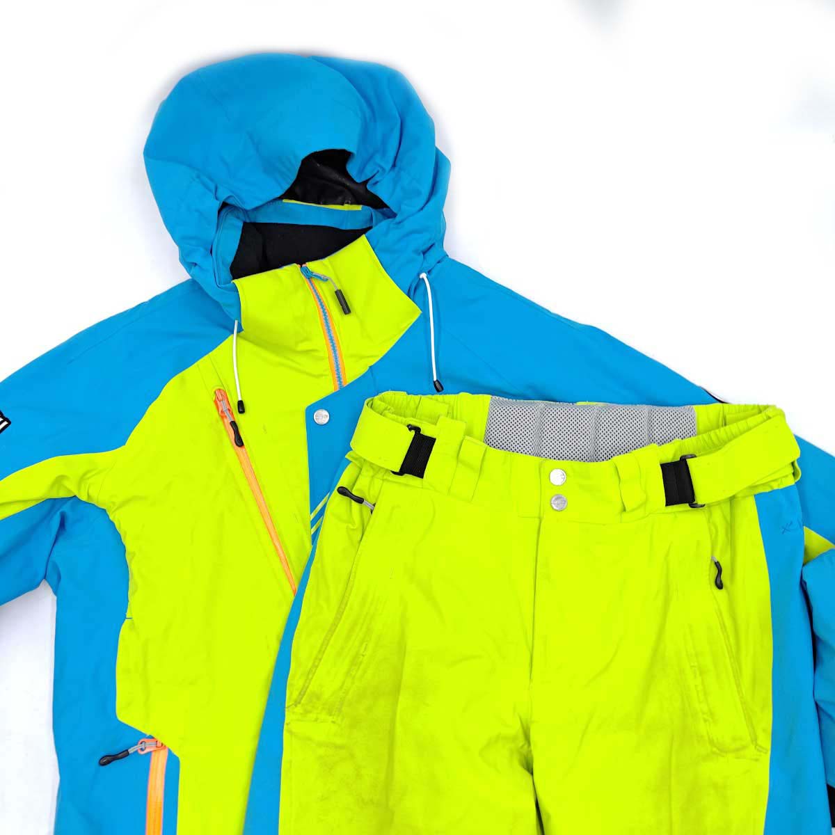 【中古】[上下セット] オンヨネ スキーウェア GAME JACKET PANT L ブルー/グリーン ONJ90040-1/ONP90050-1 ONYONE スノージャケット パンツ