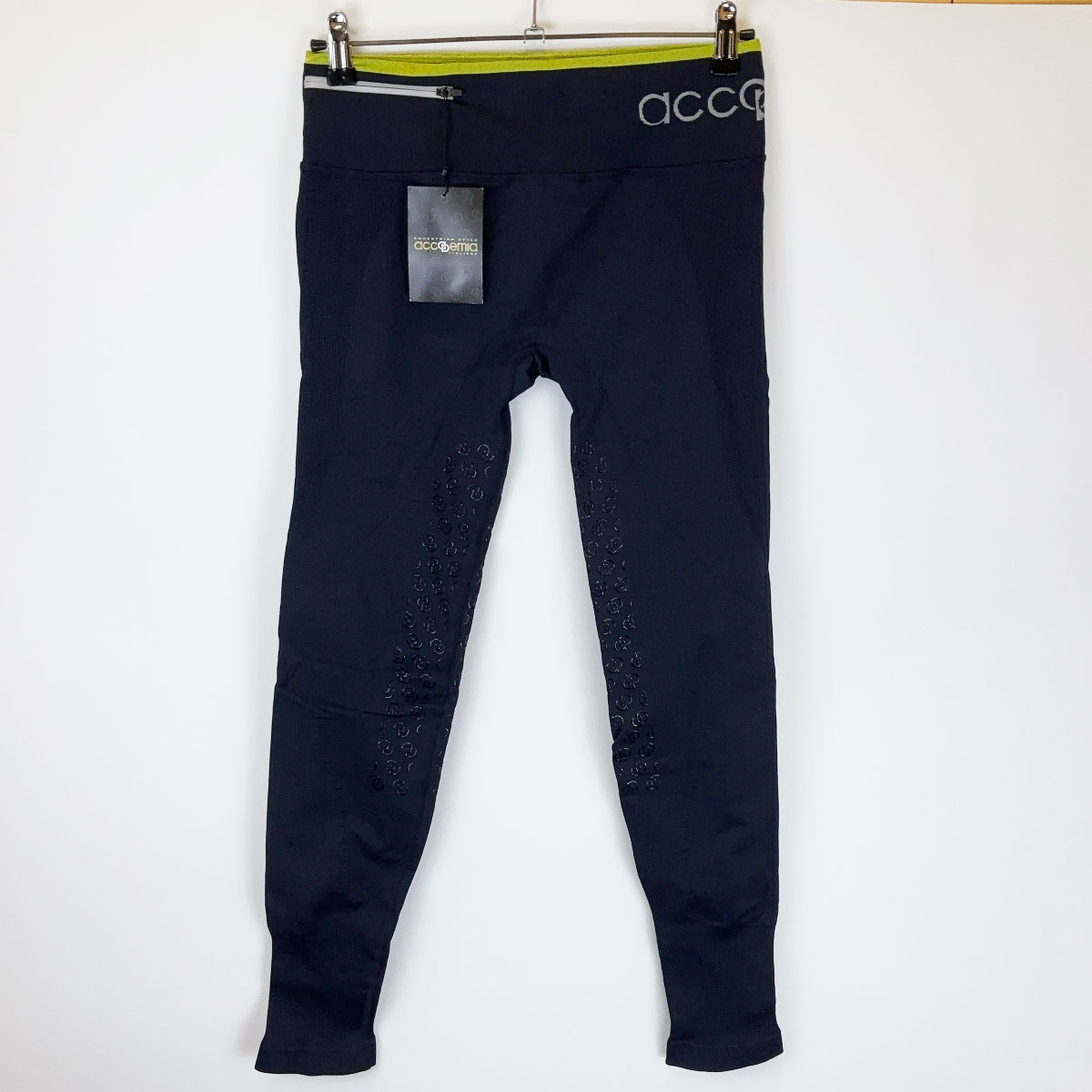 【中古・未使用品】Accademia Italiana アカデミアイタリアーナ THE BODY SEAMLESS Limited Grip レギンス タイツ L ネイビー レディース 乗馬 馬術