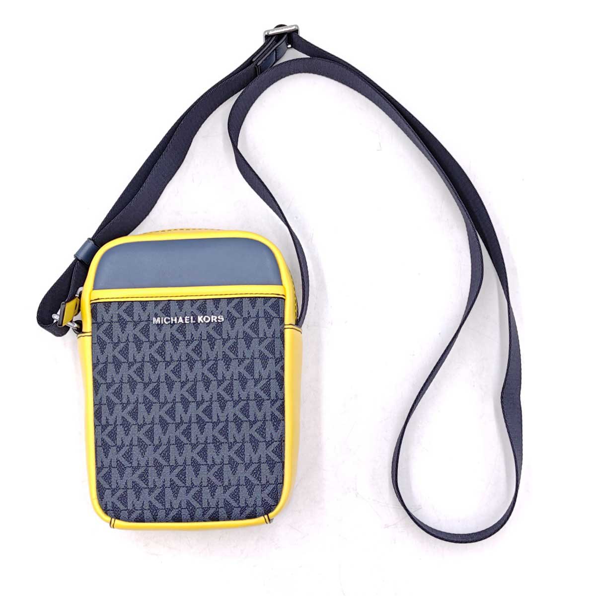 【中古】マイケルコース ショルダーバッグ ネイビー/イエロー メンズ Michael Kors