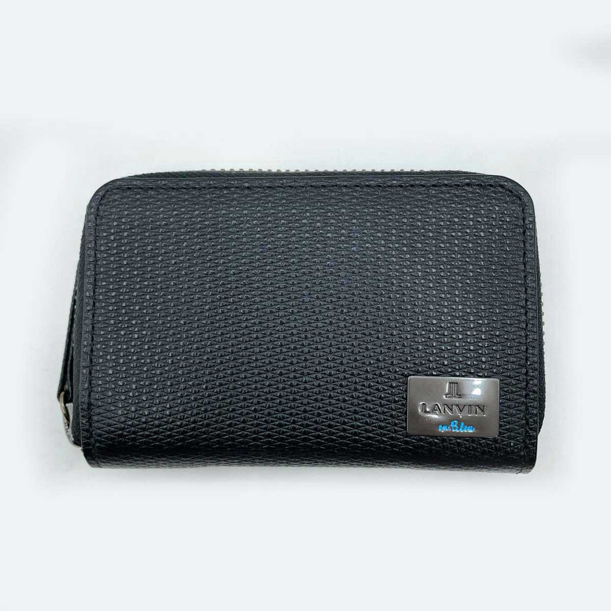 【中古・未使用品】LANVIN en Bleu ランバン オンブルー キーケース スマートキー 本革 ブラック 581602 メンズ