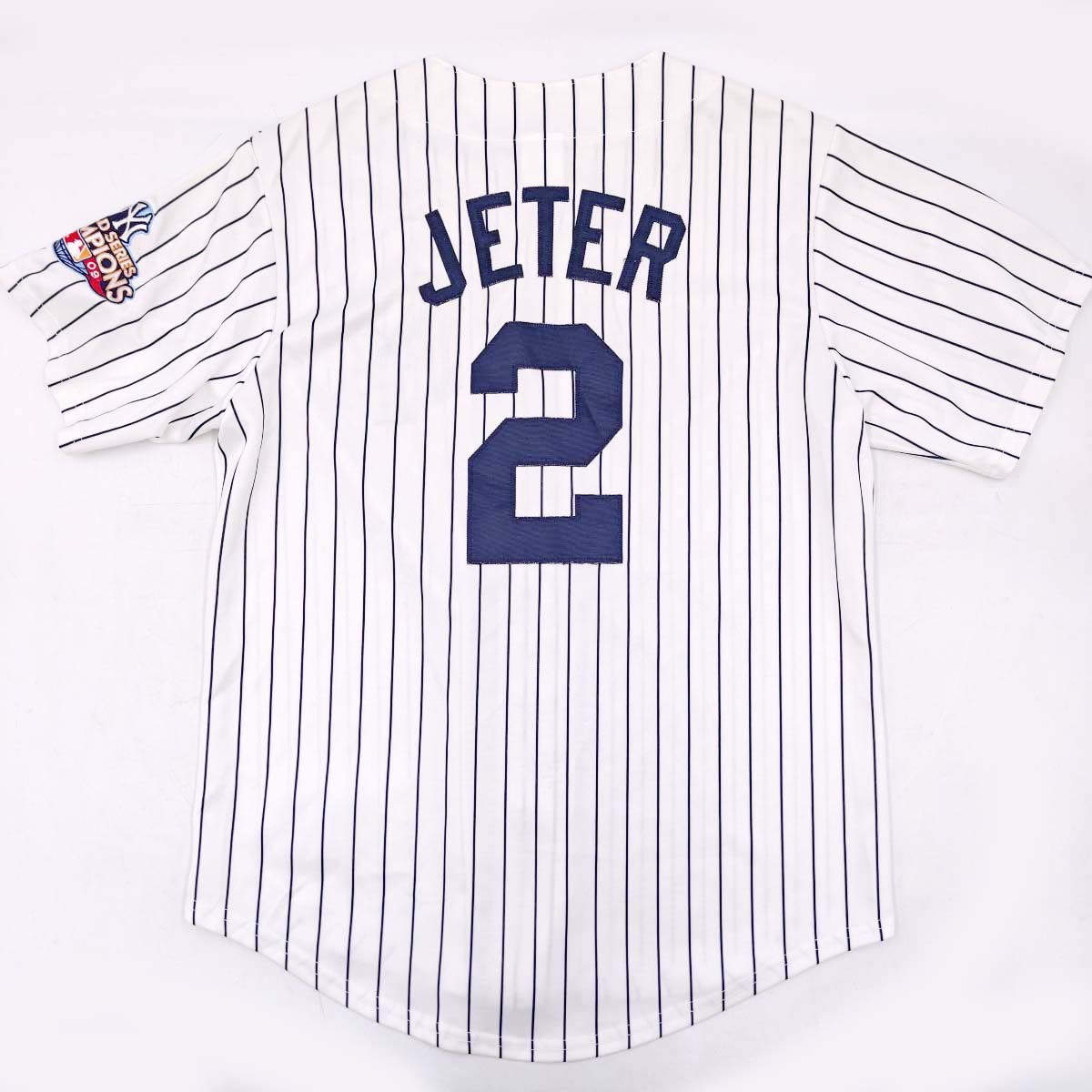 【中古】マジェスティック ニューヨーク ヤンキース #2 デレク・ジーター ユニフォーム L Majestic 2009年 ワールドシリーズ制覇 MLB メジャーリーグ