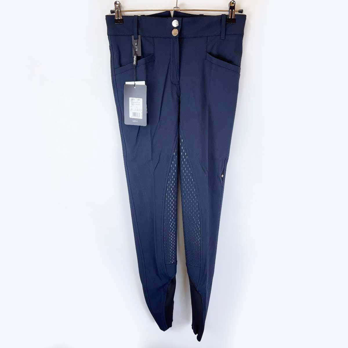 【中古・未使用品】エクイライン EQUILINE キュロット パンツ ARLETTE フルグリップ 42 ネイビー N08752 レディース 乗馬 馬術 乗馬ズボン