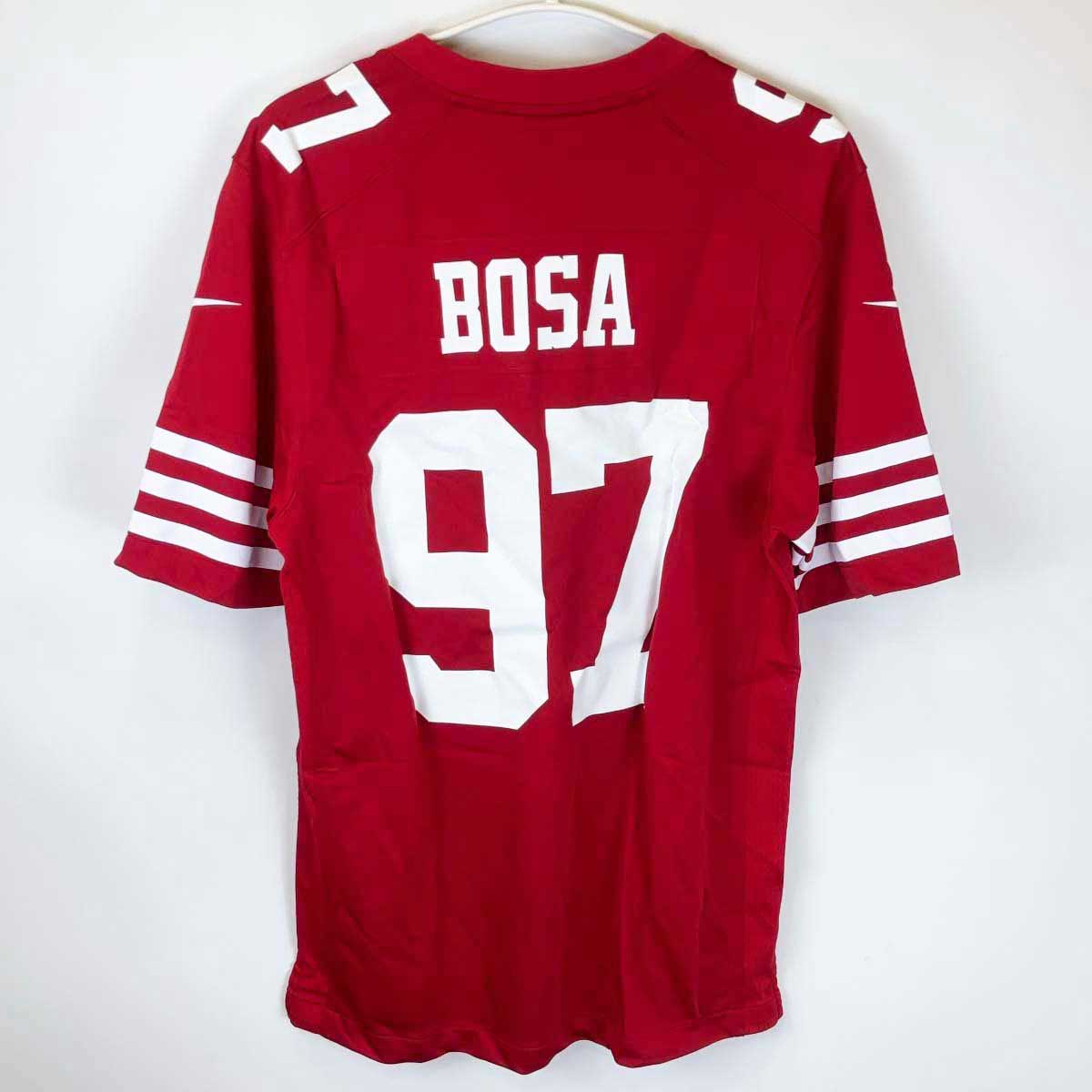 【中古・未使用品】ナイキ NFL 49ers サンフランシスコ フォーティナイナーズ ユニフォーム ジャージ #97 BOSA ニック・ボーサ S NIKE アメフト スーパーボールパッチ
