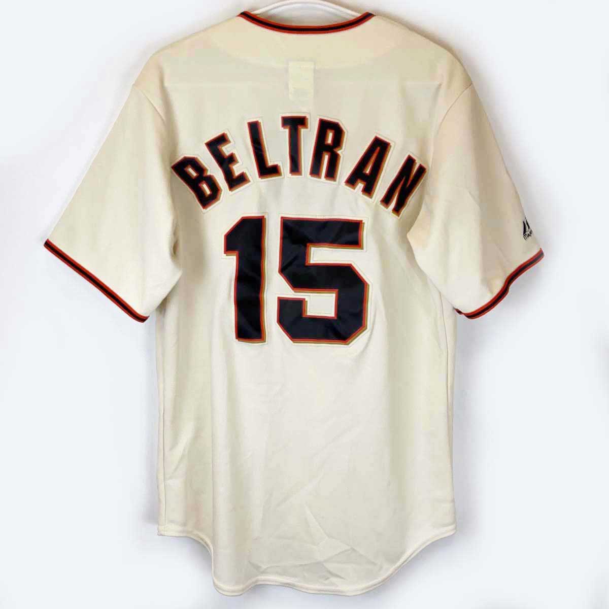 【中古・未使用品】マジェスティック サンフランシスコ・ジャイアンツ ユニフォーム #15 BELTRAN カルロス・ベルトラン S Majestic MLB