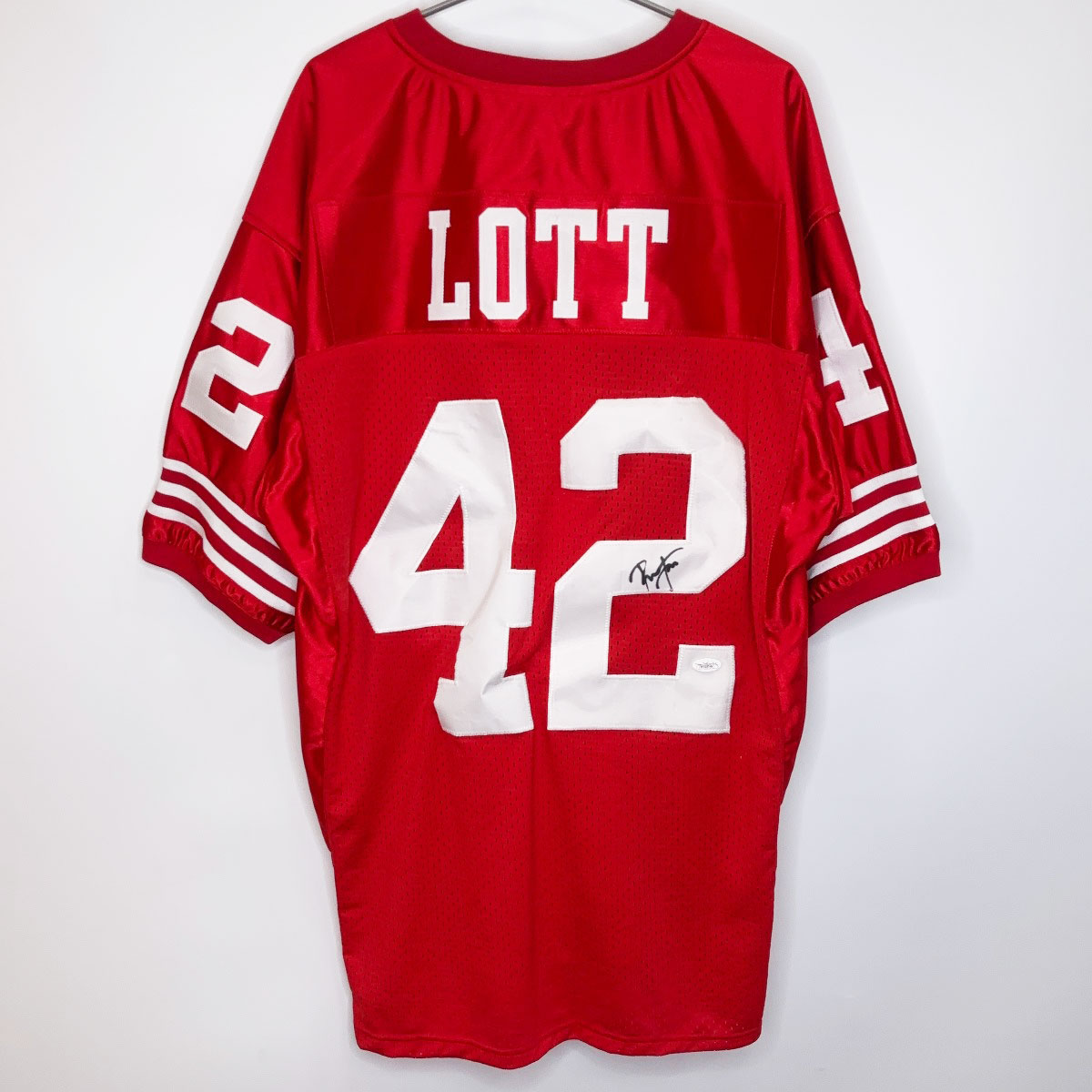 【中古】NFL 49ers サンフランシスコ フォーティナイナーズ ユニフォーム ジャージ #42 LOTT ロニー ロット XL 直筆サイン アメフト 16,280円