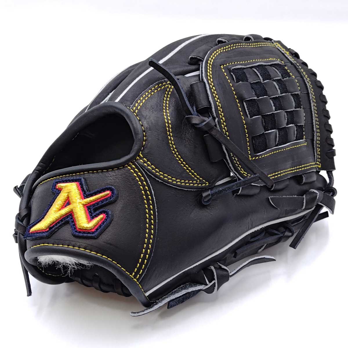【中古・未当てはめる品】ATOMS アトムズ 御坊さん用 硬式地球儀 AGC-Y21 右投 若い者 ピッチャー 内野手手用 黒いこと キッズ グローブ ベイスボール ステアレザー