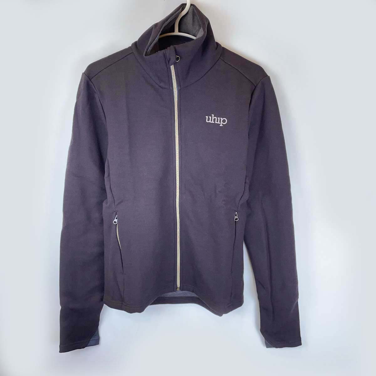 【中古・未使用品】UHIP ウール混 ジップパーカー 38 ブラウン 22185 レディース 乗馬 馬術