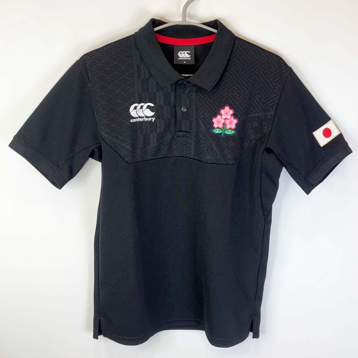 【中古】カンタベリー ラガー日本代議員団 ジャパン 媒体スポーツシャツ M RP39522J CANTERBURY JAPAN MEDIA POLO ラグビープルオーバー ワールドカップ2019