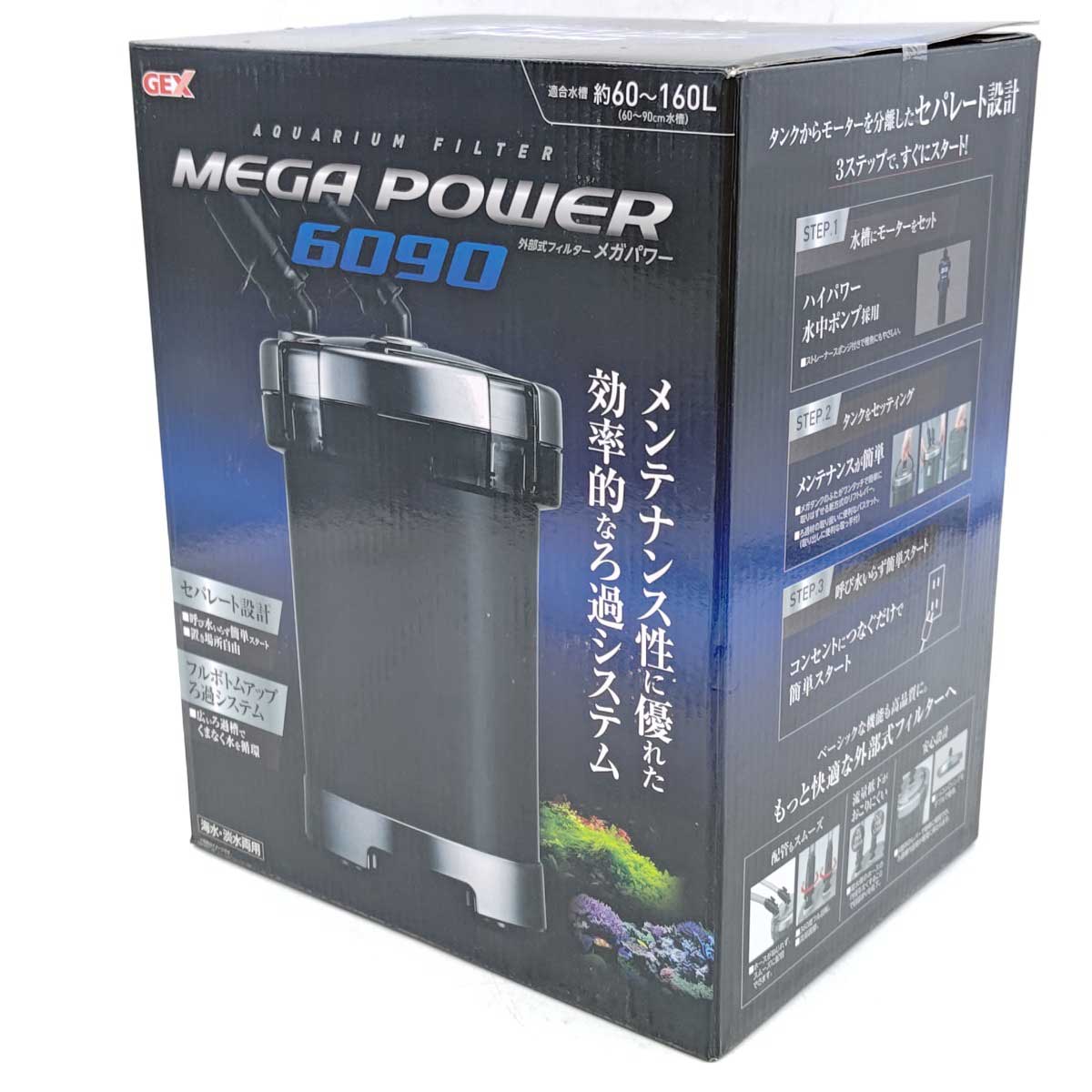 【中古・未使用品】ジェックス メガパワー6090 GEX 60～90cm水槽用 フィルター アクアリウム｜カウカウキング 店