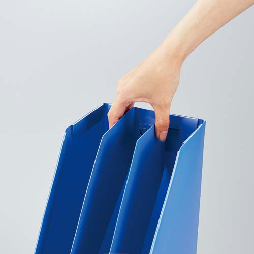 楽天市場 カウコレ プレミアム ｐｐ製ファイルボックス縦１５０仕切りブルー５個 カウモール