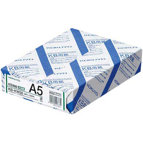 コクヨ ＫＢ用紙（共用紙）　Ａ５　５００枚&times;１０｜カウモール