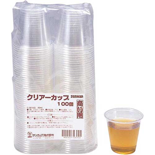 サンナップ クリアーカップ３オンス（９０ｍｌ）１００個入&times;３０｜カウモール