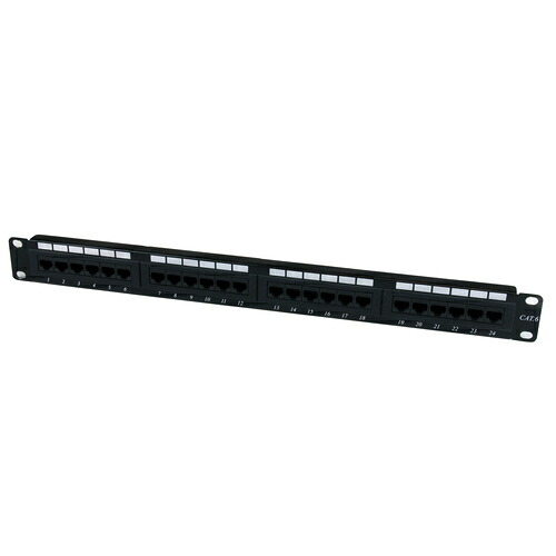 スターテック Ｃａｔ５／６　２４Ｐモジュラーパッチパネル　１Ｕ【取寄商品】