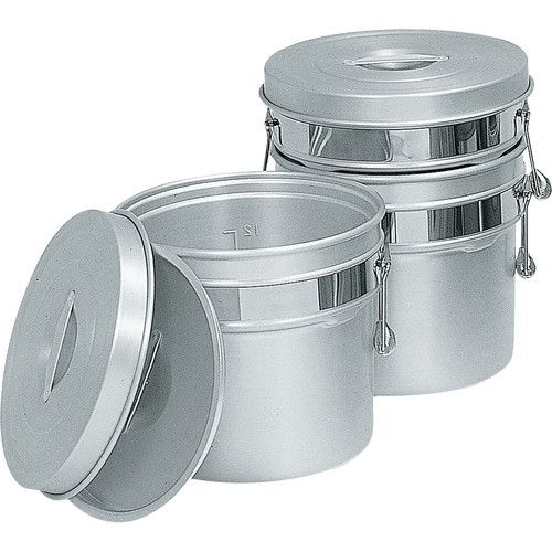 オオイ金属 ２４８－Ｒ　シルバーアルマイト段付二重食缶　１２Ｌ【取寄商品】
