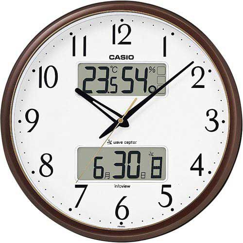カシオ 温湿度計付き電波掛時計　ＩＴＭ－６５０Ｊ－５ＪＦ【取寄商品】 7,828円