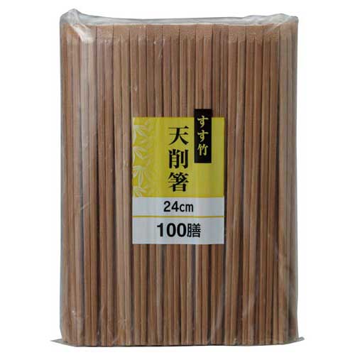 大和物産 すす竹天削箸 ２４ｃｍ１００膳ｐ入 100 本物