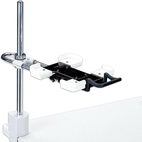 プラス 電話機台　新型クランプ　受皿サイズ可変ワイドタイプ【取寄商品】