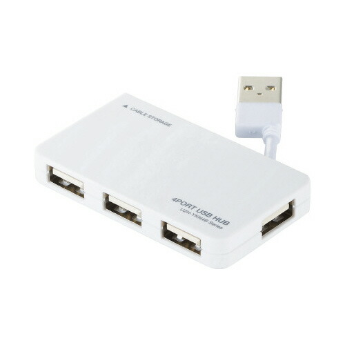 エレコム ＵＳＢ２．０ハブ　バスパワー　４ポート　白×３
