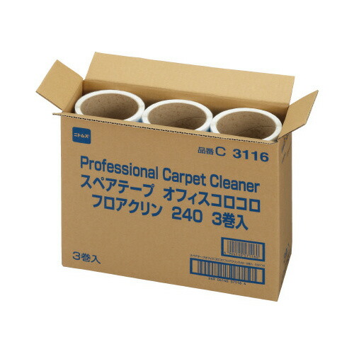 ニトムズ オフィス　フロアクリン　２４０ｍｍ　スペア３巻×３