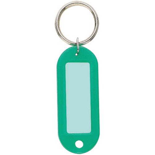 コクヨ キーホルダー型名札両面大ＰＰ製４２×１７緑×５０【取寄商品】
