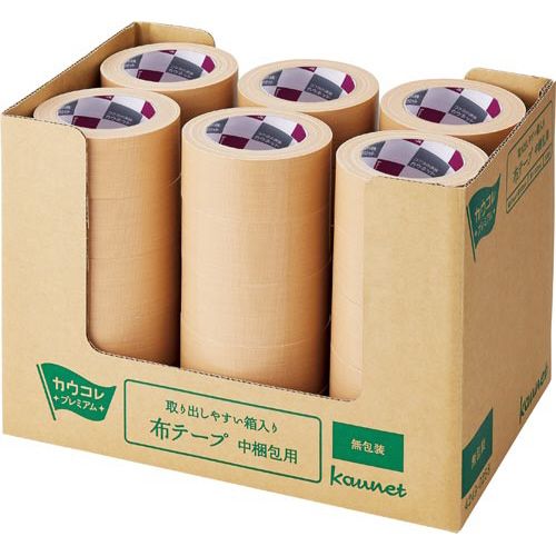 カウネット 「カウコレ」プレミアム 取り出しやすい箱入り布テープ 90巻|カウモール