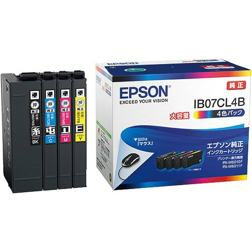 セイコーエプソン 純然たるインキ薬莢 ＩＢ０７ＣＬ４Ｂ ４色Ｐ