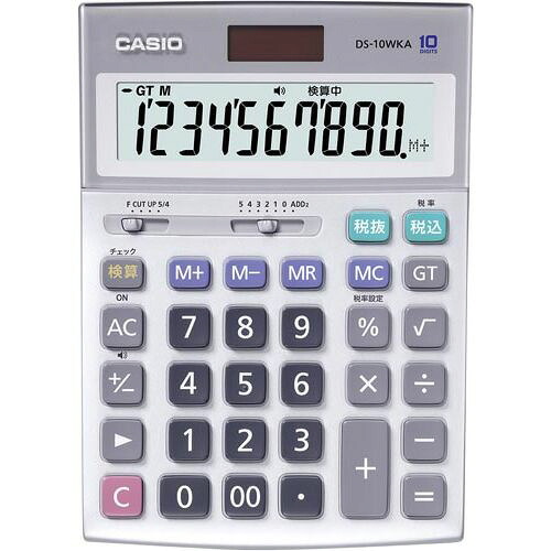 カシオ 本格実務電卓　検算　ＤＳ&minus;１０ＷＫＡ&minus;Ｎ｜カウモール