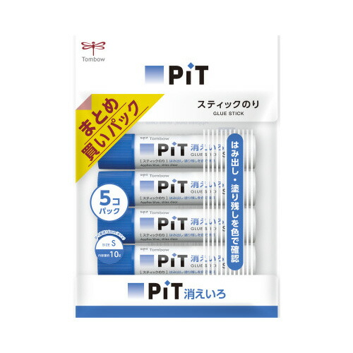 楽天市場】トンボ鉛筆 スティックのり シワなしピットＳ 約１０ｇ ５本