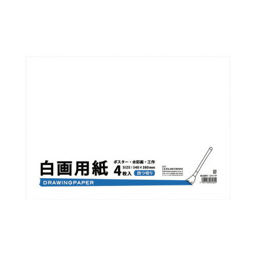 楽天市場】エヒメ紙工 白画用紙 四ツ切 W540×H380mm 4枚入り GA4-4P