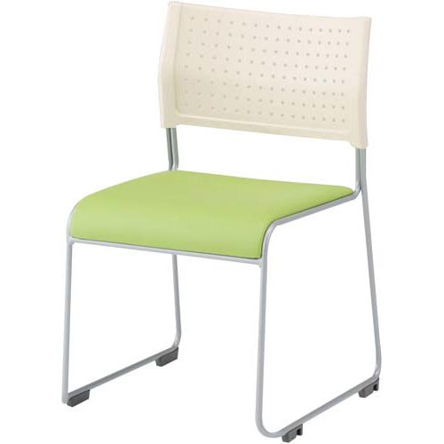 アイリスチトセ スタッキングチェアＷＨ座クッションＧＲ１２脚セット