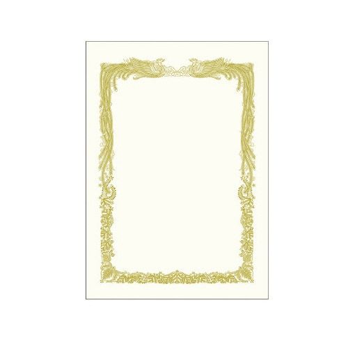 ササガワ 金箔賞状用紙 Ａ３判 横書用 白 １００Ｐ【取寄商品】｜カウモール
