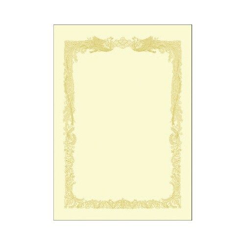 ササガワ ＯＡ賞状用紙　クリーム　Ｂ４横書　１００枚【取寄商品】