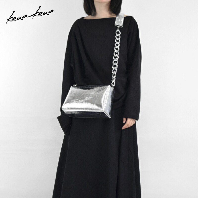 ［Newリリース］ 【kawa-kawa公式】 ショルダーバッグ ポシェット レディース 軽量 本革 上質 斜めがけ ワンショルダー 2WAY マルチウェイ シンプル オールシーズン シルバー 日本製 ブランド 即日発送 カワカワ kawakawa chain n_incas