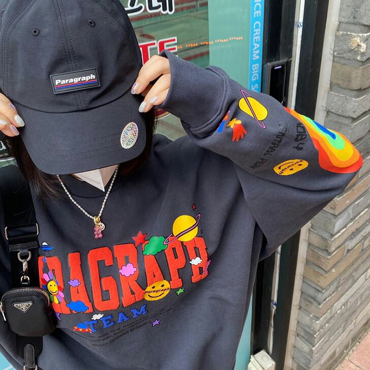 貨物輸送無料 Paragraph 節 スマイルハッピースウェット メンズ レディース 格優美さ トレーナー 韓国銘柄 韓国流行り物 ユニ媾合 ストリート 秋冬 トップス プルオーバー 厚い 長袖 非公式 Ctxgolf Com