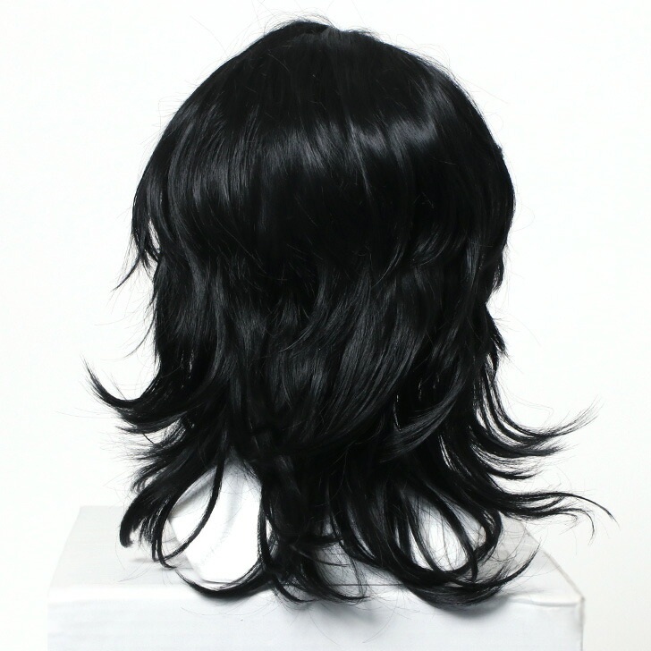 楽天市場 送料無料 キャラクター コスプレ ウィッグ ブラック 狐 女 鬼 かつら ミディアム セミロング 仮装 衣装 変装 コスチューム アニメ 漫画 マンガ 映画 なりきり 人気 アジャスター 調整 キッズ 大人 メール便 Joknet楽天市場店