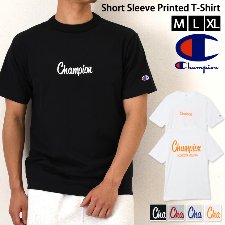 ラウンドネック プリント Tシャツ ワイド ヒップホップ 10959 楽天市場】Champion チャンピオン メンズ 半袖 プリント Tシャツ