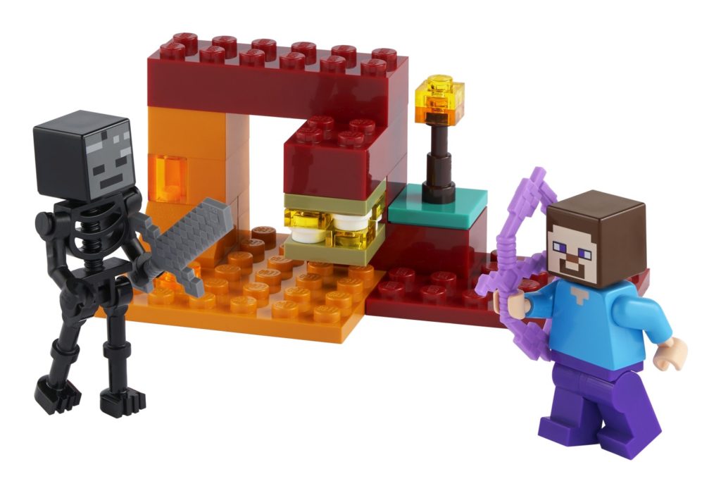 楽天市場 レゴ マインクラフト スティーブとウィザースケルトン ミニセット Lego Minecraft Steve Wither Skeleton ついばみ商店