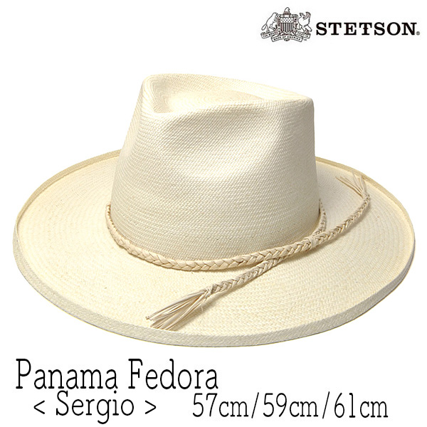 市場 22サマーセール つば広パナマ中折れ帽 SE655ハット アメリカ”STETSON SERGIO ステットソン 帽子 ”