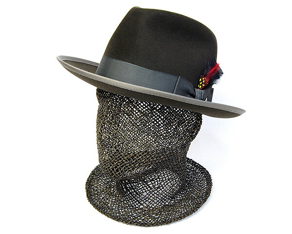 帽子 アメリカ”STETSON(ステットソン)” ファーフエルト中折れ帽 秋冬