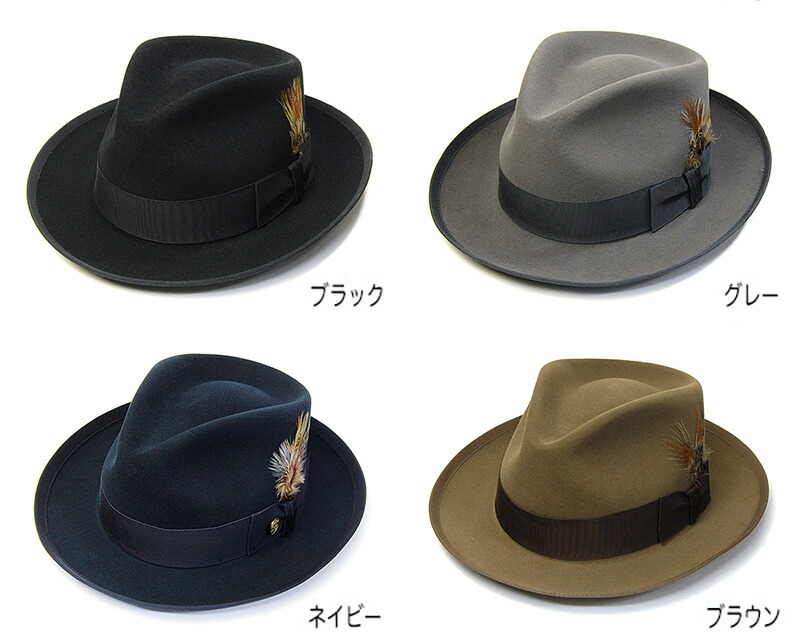 新品未使用】stetson whippet 黒 アメリカ産 帽子 ハット 帽子 ハット