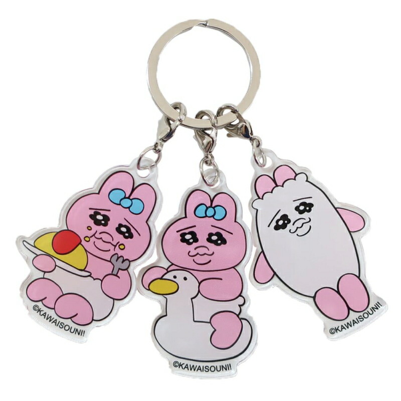 楽天市場】おぱんちゅうさぎ サガラ刺繍キーホルダー バックチャーム