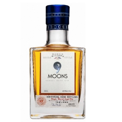 マーチンミラーズジン ナインムーンズ 350ml 40度 シングル ソレラリザーヴ MARTIN MILLER'S 9Moons Single Barrel Aged Gin Solera Reserve マーティンミラーズ イギリス英国産 kawahc