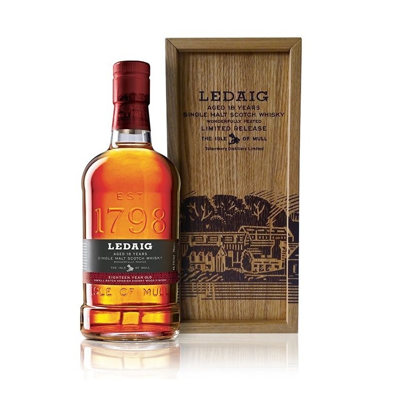 楽天市場 レダイグ 18年 700ml 46 3度 木箱 Ledaig アイランドモルト シングルモルトウイスキー トバモリー蒸溜所 Tobermory Distillery Single Malt Whisky Isle Of Mull Scotland Uk イギリス英国スコットランド産 Kawahc 洋酒ワインお酒大型専門店 河内屋