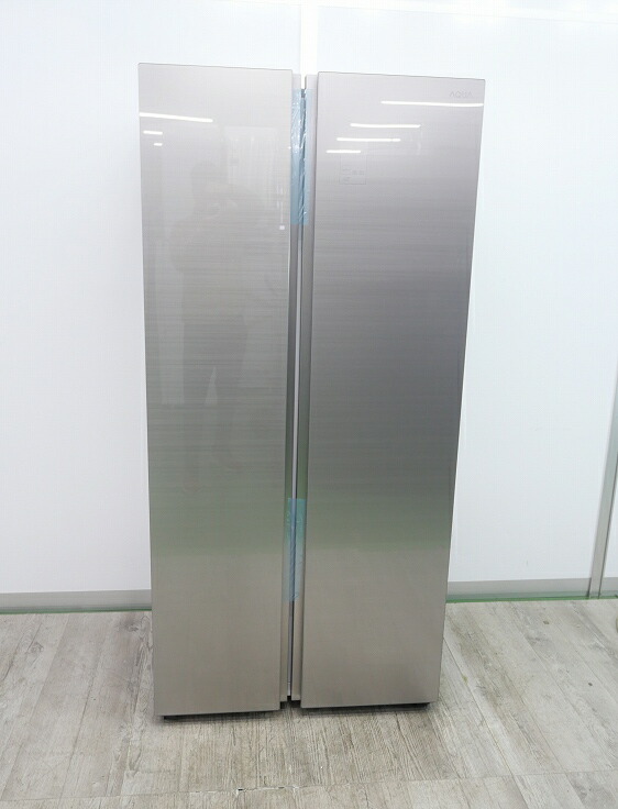 【未当て嵌める品】AQUA製2部屋の入り口/475L/ノンフロン冷蔵凍結器/AQR-SBS48K2(S)