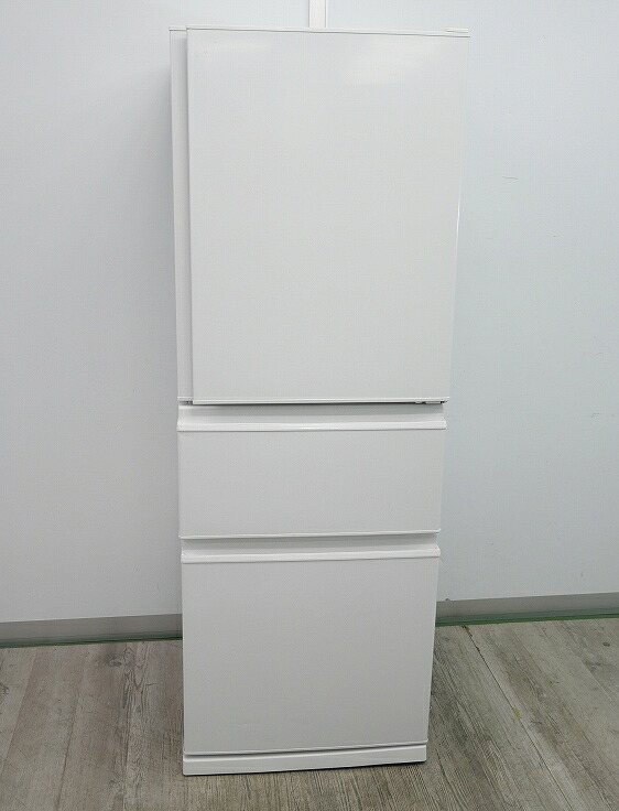三菱製3ドア/2023年式/330L/ノンフロン冷凍冷蔵庫/MR-C33H-W