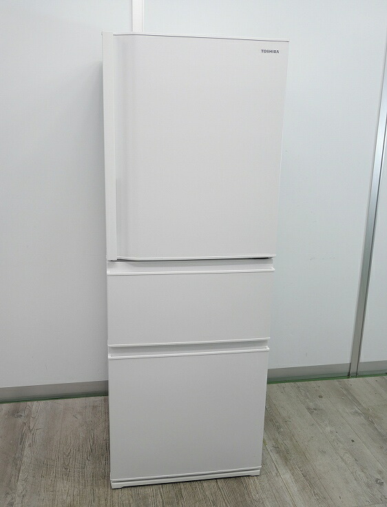 東芝製3部屋の入り口/2023年式/326L/ノンフロン冷蔵凍結器/GR-V33SC (WU)