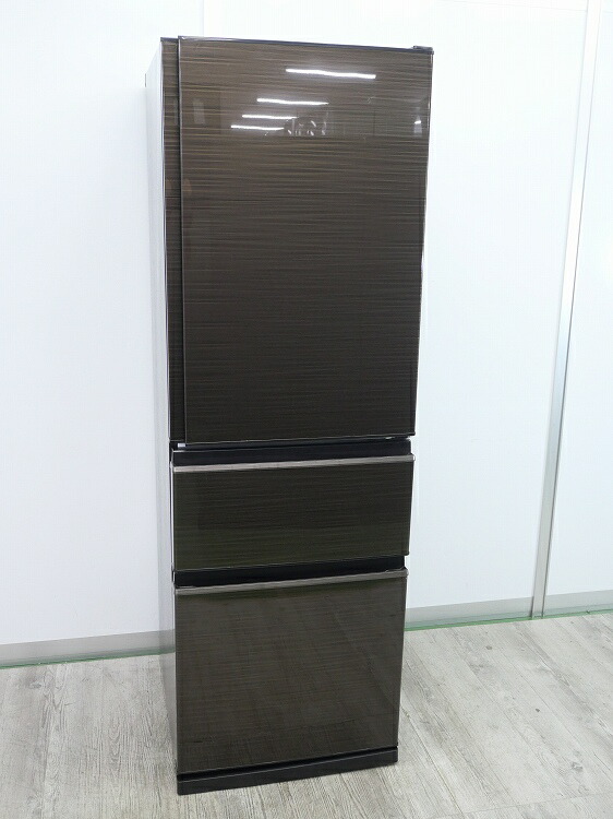 三菱製/3部屋の入り口/2023年式/ 405L/ノンフロン冷蔵冷凍器/MR-CD41BKH-BR
