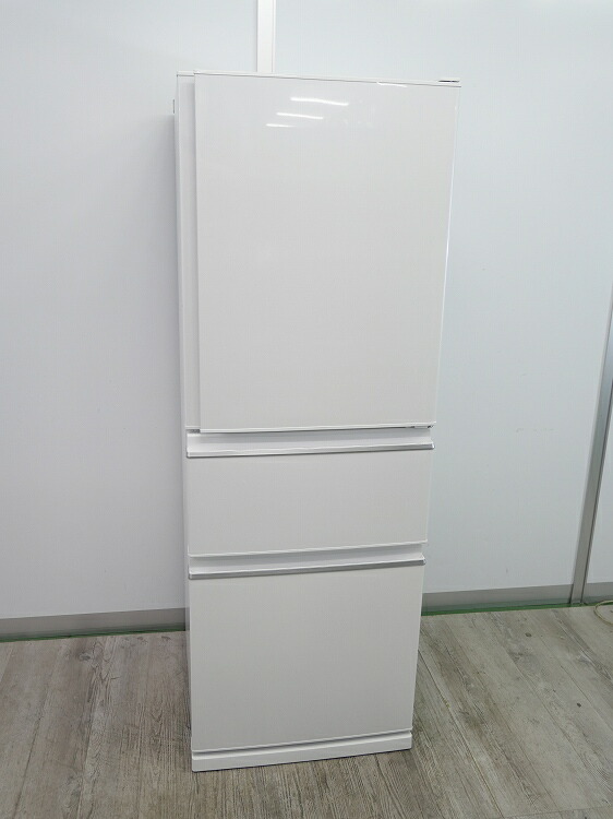 三菱製3部屋の入り口/2022年式/330L/ノンフロン冷蔵凍結器/MR-CX33H-W
