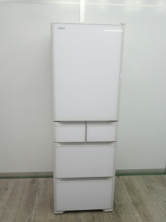 日立製/5部屋の入り口/2021年式/401L/ノンフロン冷蔵凍結器/R-S40R(XW)