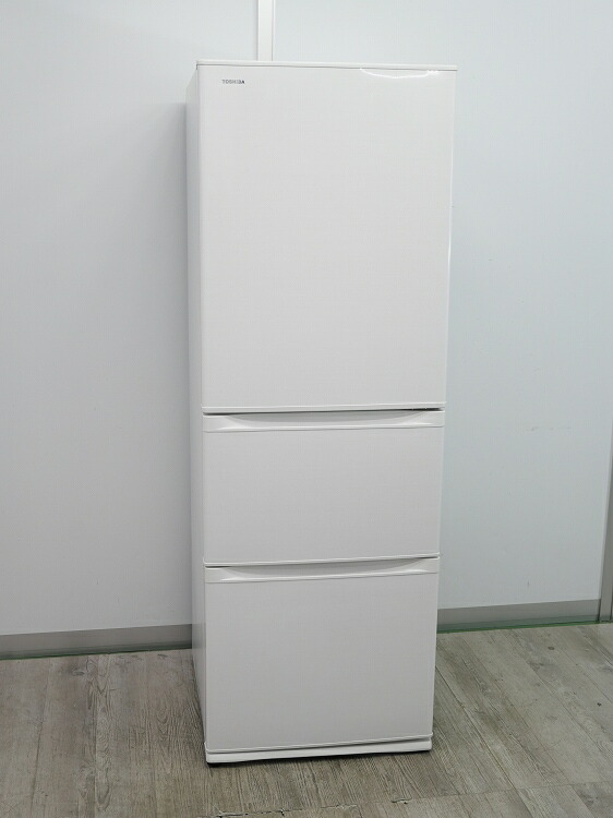 東芝製3部屋の入り口/2019年式/363L/ノンフロン冷蔵冷凍器/GR-M36S(WT)